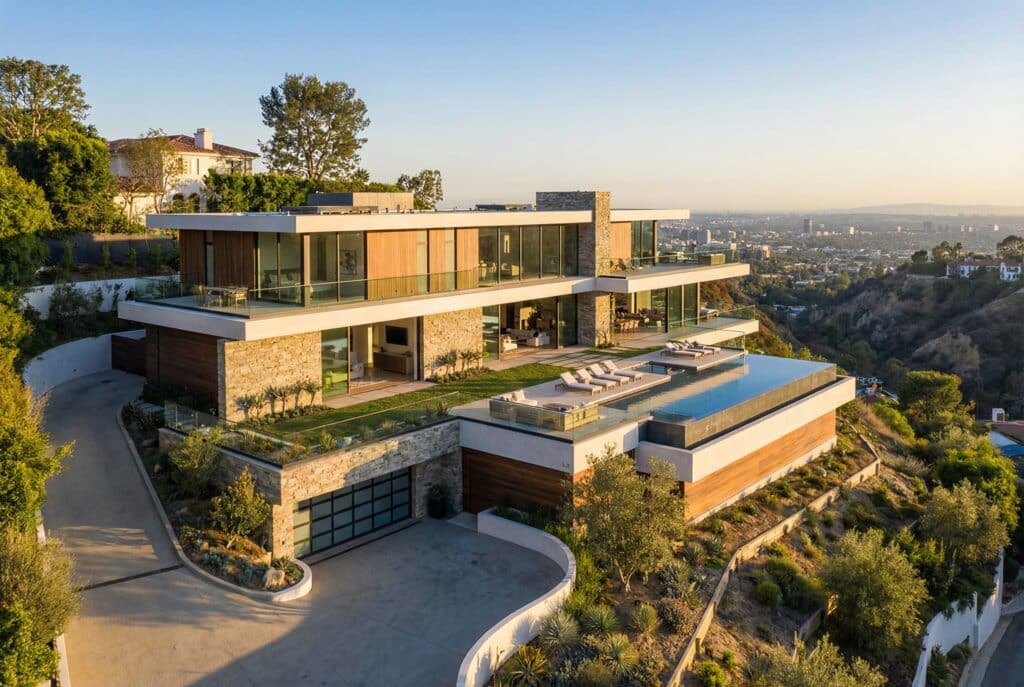 Contemporary Hillside Estate — Beverly Hills