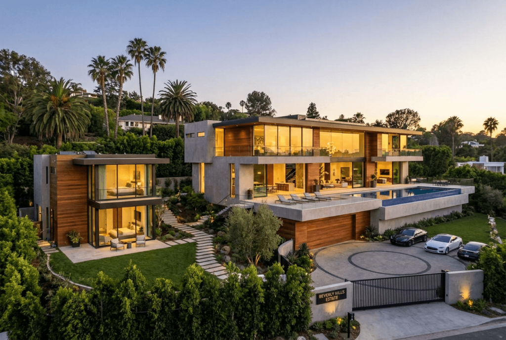 Modern Estate with Guest House — Beverly Hills