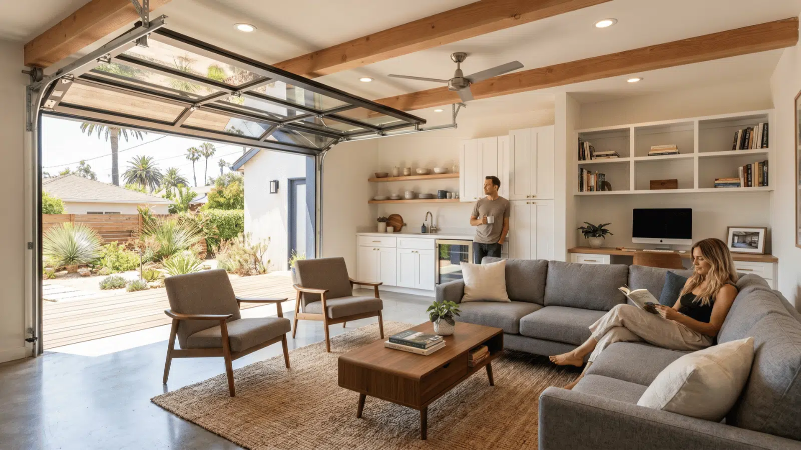 Completed garage conversion ADU in Los Angeles