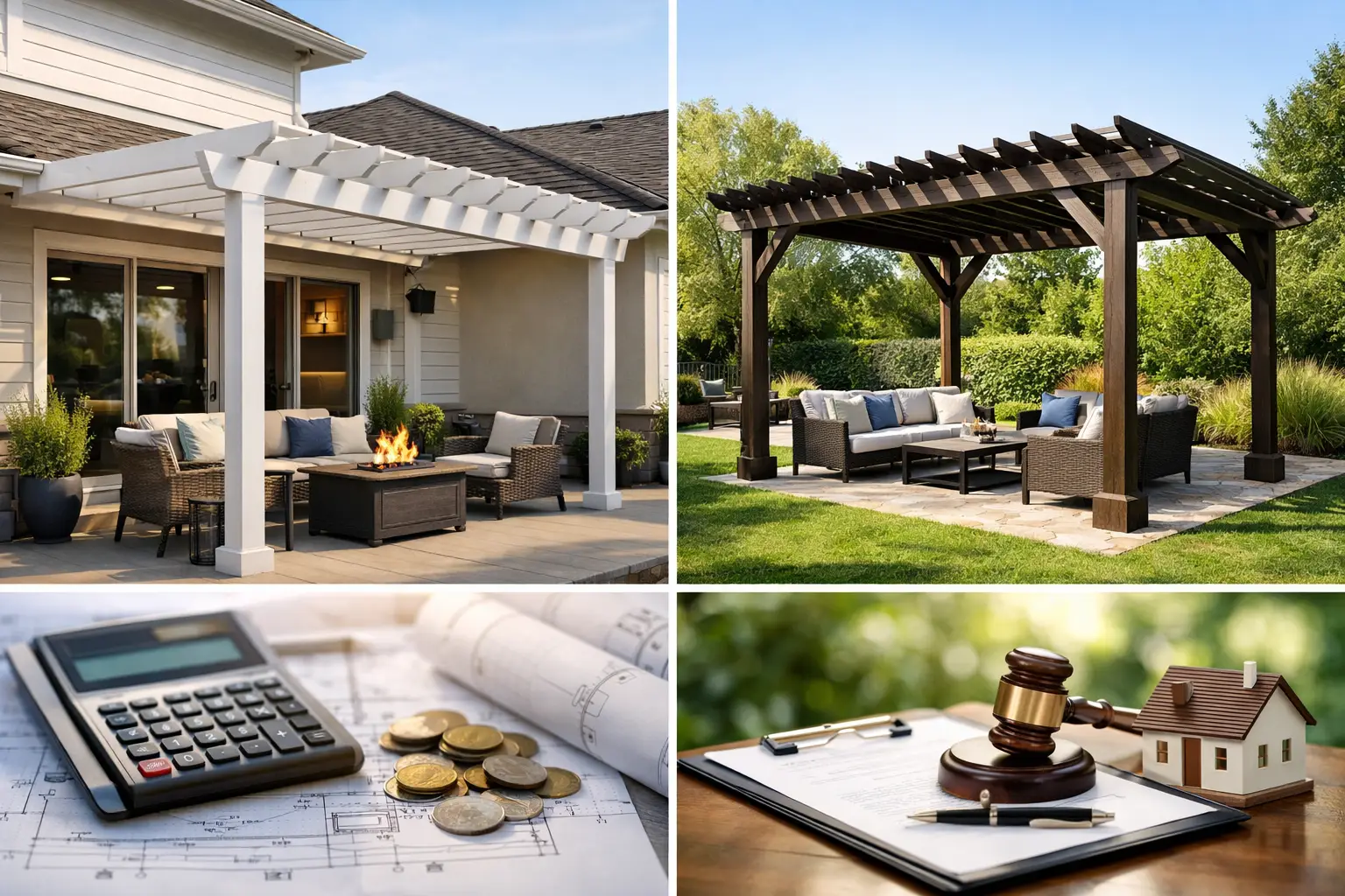 Attached vs. Freestanding Pergola Costs, Shade & Permits