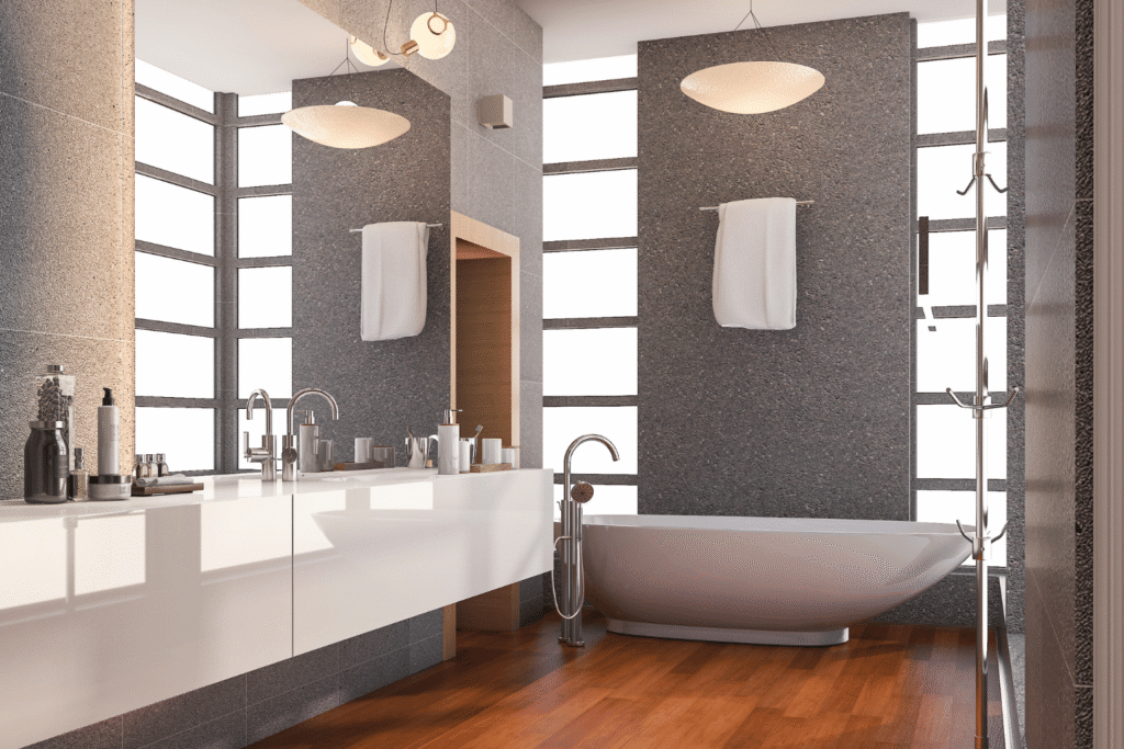 Contemporary Primary Bathroom Remodeling — Calabasas