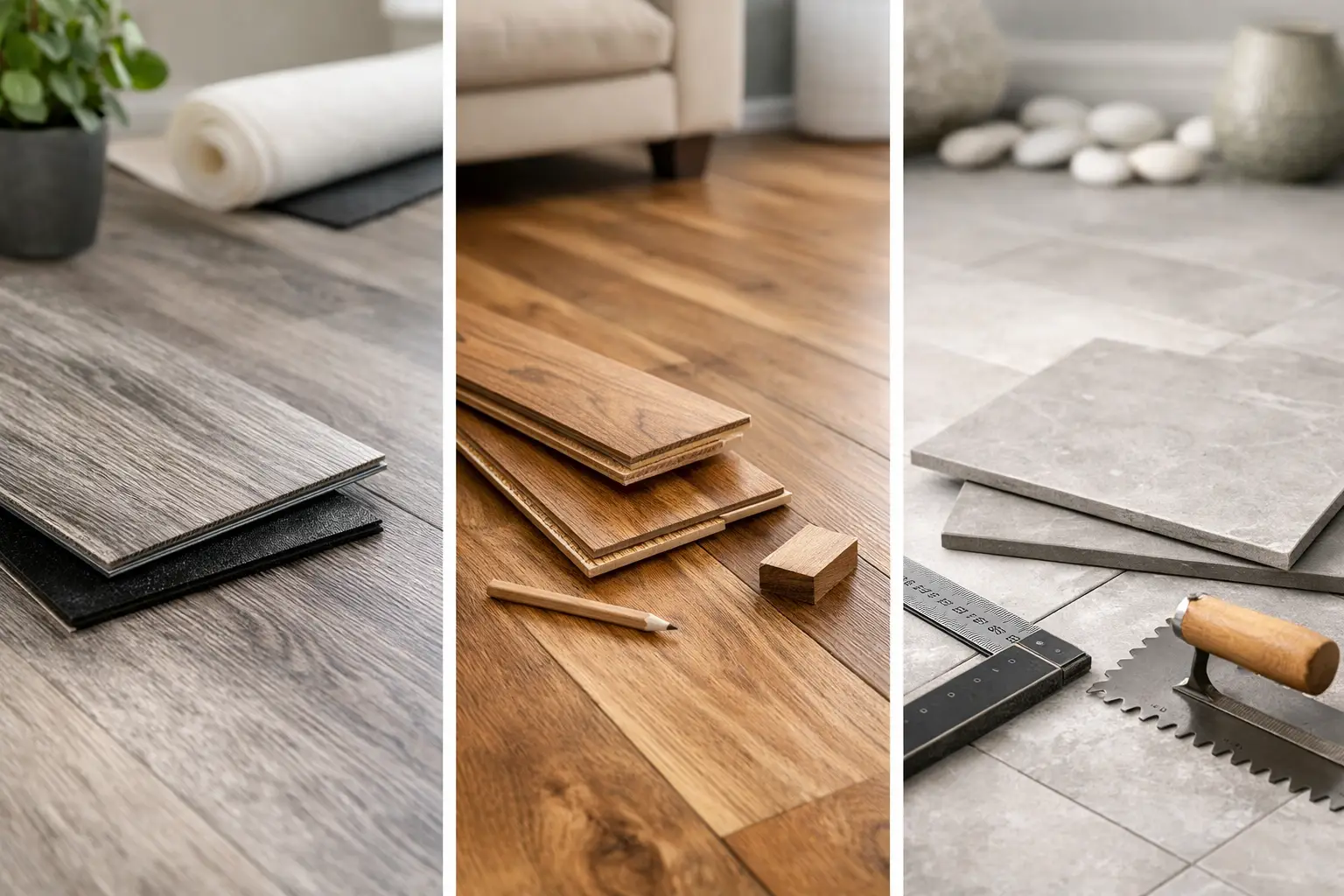 Luxury Vinyl Plank vs. Engineered Hardwood vs. Porcelain Tile