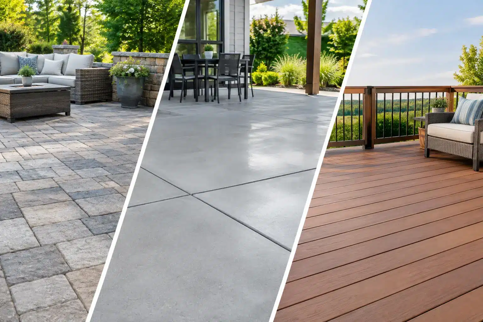 Pavers vs. Concrete vs. Composite Decking: Best Patio?
